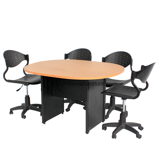 jual meja meeting oval lunar di surabaya